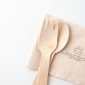 Recycle eco friendly disposable wood spoon fork and napkin paper