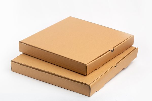 Pizza carton boxes on white background